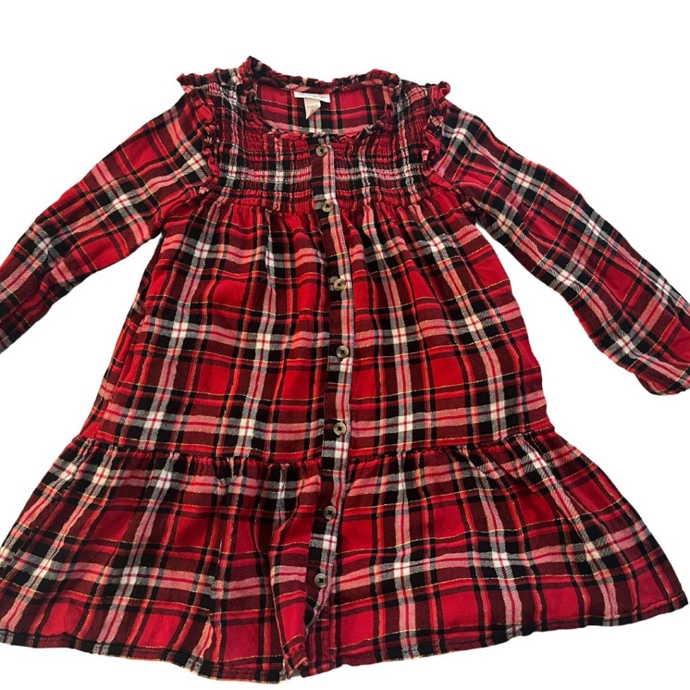 The perfect holiday dress.  Girls Red Tartan Plaid Size 6/6x Great condition!